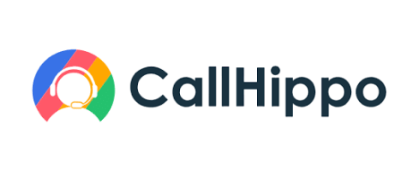 The CallHippo logo consists of a colorful circle with a headset icon next to the company name "CallHippo" in black text on a white background.