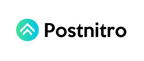 The Postnitro logo consists of a teal circle containing a white upward arrow, positioned to the left of the black text "Postnitro" on a white background.