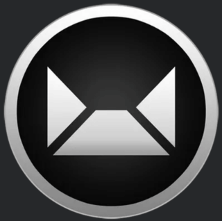 A minimalist, monochromatic logo features a white triangle within a black circle, emphasizing geometric precision and balance.