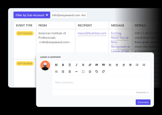 A screenshot of a web interface displays an event type 
