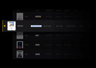 A book review website analyzes four book titles: 