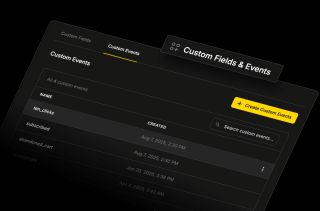 A computer screen displays a custom event management system, with yellow highlights for 