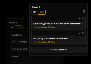 A black form displays two conditions: 