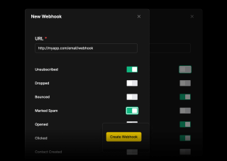 A dark theme web browser interface features a yellow 